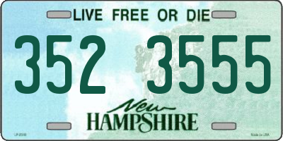 NH license plate 3523555