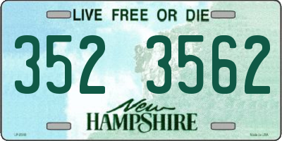 NH license plate 3523562