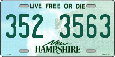 NH license plate 3523563