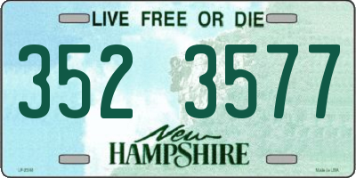 NH license plate 3523577