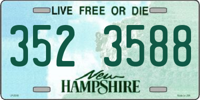 NH license plate 3523588