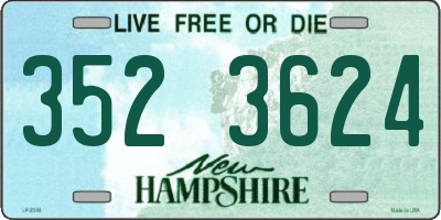 NH license plate 3523624