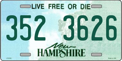 NH license plate 3523626