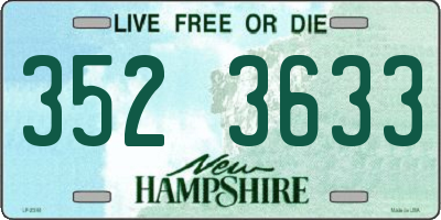 NH license plate 3523633