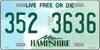 NH license plate 3523636