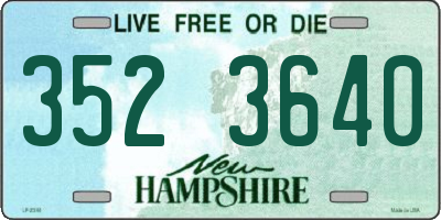 NH license plate 3523640