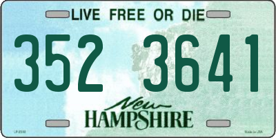NH license plate 3523641