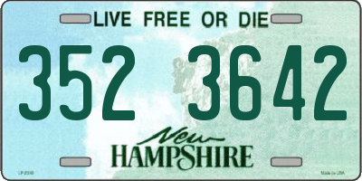 NH license plate 3523642
