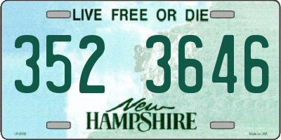 NH license plate 3523646