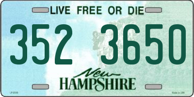 NH license plate 3523650