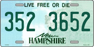 NH license plate 3523652