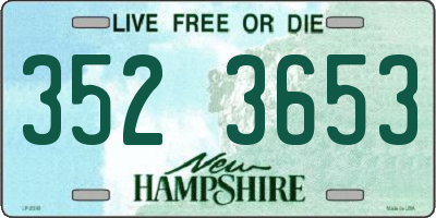 NH license plate 3523653