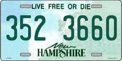 NH license plate 3523660