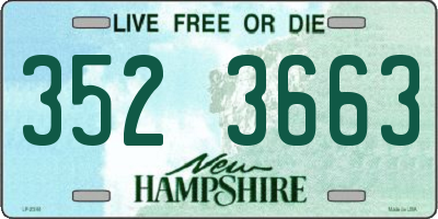 NH license plate 3523663