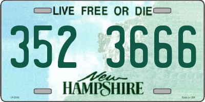 NH license plate 3523666
