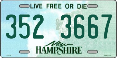 NH license plate 3523667