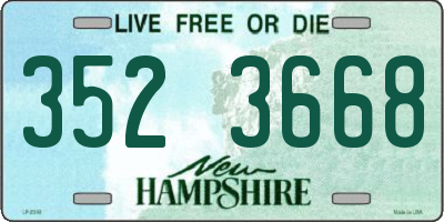 NH license plate 3523668