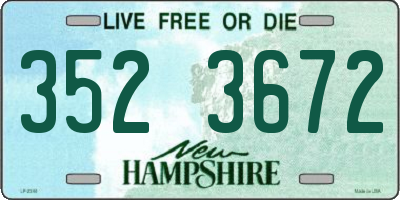 NH license plate 3523672