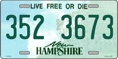 NH license plate 3523673
