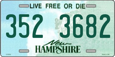 NH license plate 3523682
