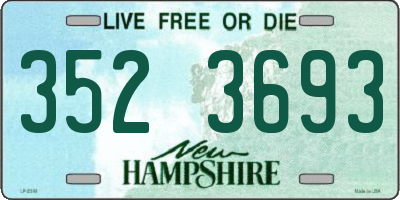 NH license plate 3523693