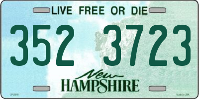 NH license plate 3523723