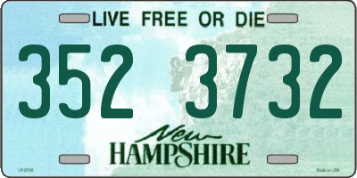 NH license plate 3523732
