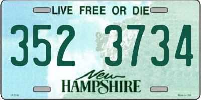 NH license plate 3523734
