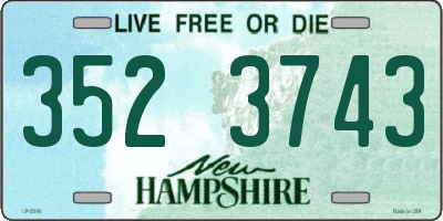 NH license plate 3523743