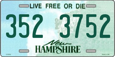 NH license plate 3523752