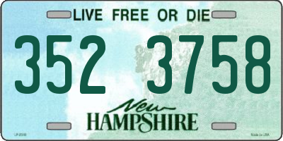 NH license plate 3523758