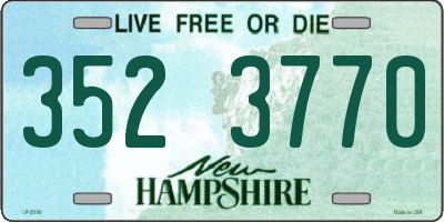 NH license plate 3523770