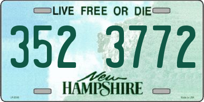 NH license plate 3523772