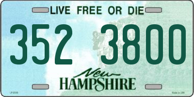 NH license plate 3523800