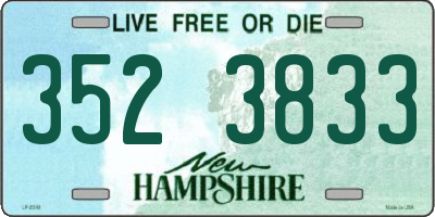 NH license plate 3523833