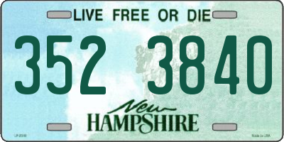 NH license plate 3523840