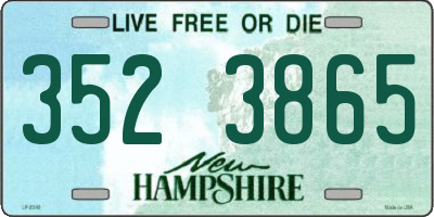 NH license plate 3523865