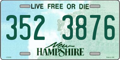 NH license plate 3523876