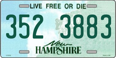 NH license plate 3523883
