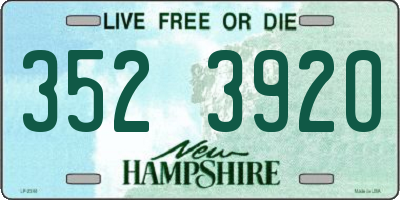 NH license plate 3523920