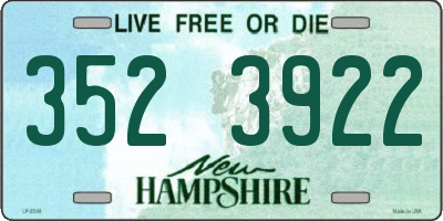 NH license plate 3523922
