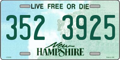 NH license plate 3523925