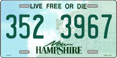 NH license plate 3523967