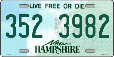 NH license plate 3523982