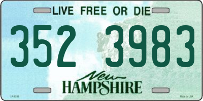 NH license plate 3523983