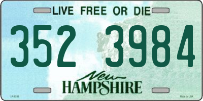 NH license plate 3523984