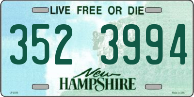NH license plate 3523994