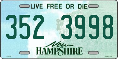 NH license plate 3523998