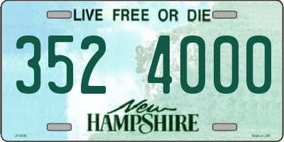 NH license plate 3524000