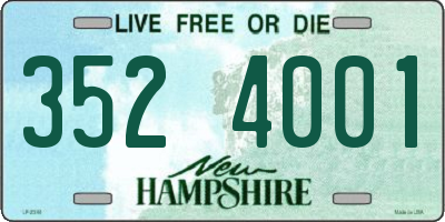 NH license plate 3524001